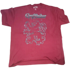 Harry Potter xl gryffindor t shirt tee red Grey gray short sleeve crew neck